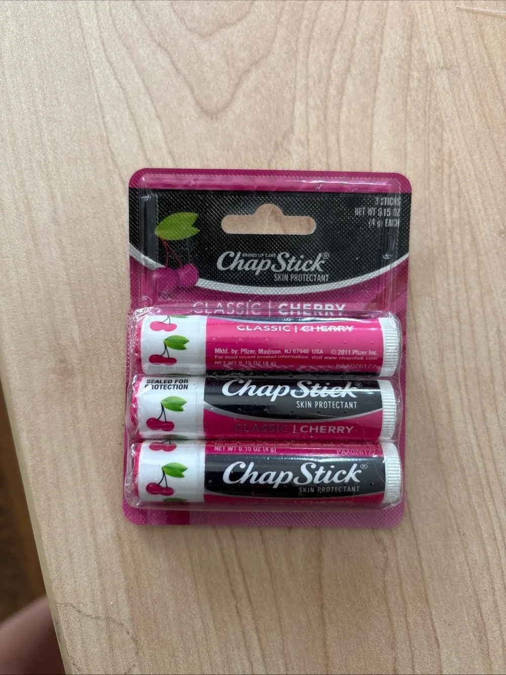ChapStick Classic Cherry Lip Balm 3-Pack